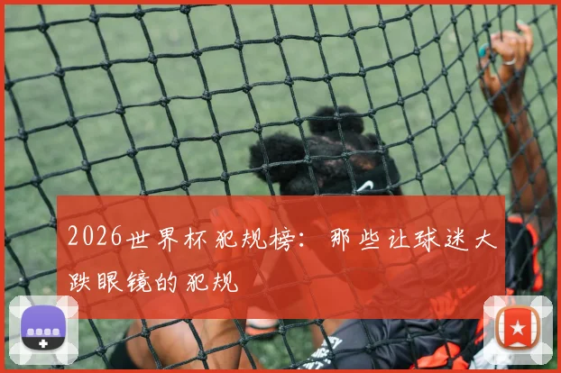 2026世界杯犯规榜：那些让球迷大跌眼镜的犯规